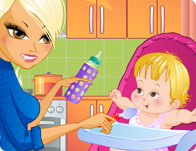 barbie baby feeding game