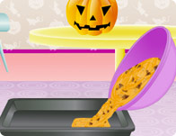 Halloween Pumpkin Cake Cooking