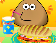 Pou Cooking Hot Dog