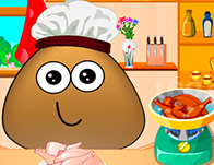 Pou Cooking lesson