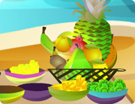 Tropical Salad in a Pineapple Bowl